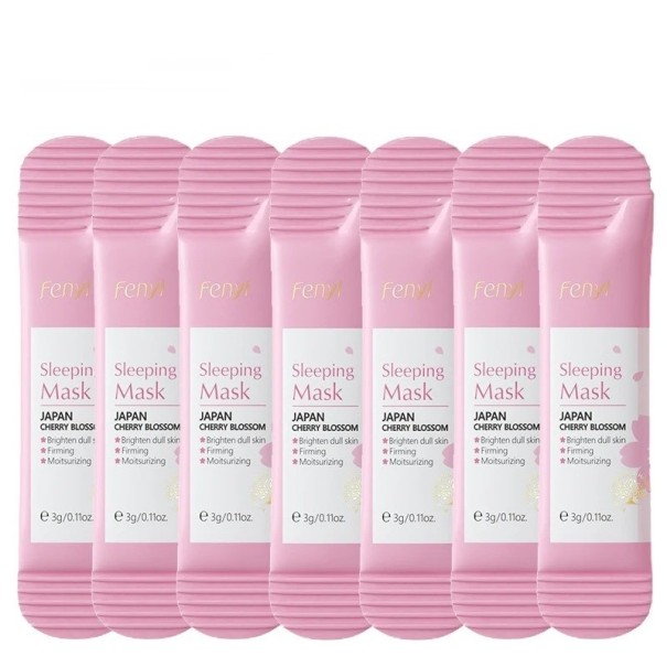 Masque hydratant pour le visage avec extrait de fleur de cerisier Masque éclaircissant avec fleur de cerisier Masque apaisant pour le visage 3 g 7 pcs 1