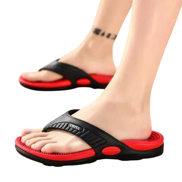 Massage Flip Flops för män Strandskor med massagesula Sommartofflor för utomhusbruk och hemmabruk Bekväma sommarskor för fötter