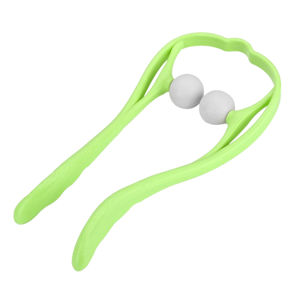 Massage-instrument voor de cervicale wervelkolom groen