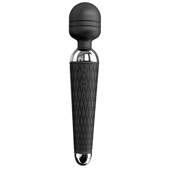 Massage-Vibrationskopf Wasserdichter Klitoris-Stimulationsvibrator 20 Vibrationsprogramme 20 x 4,5 cm schwarz