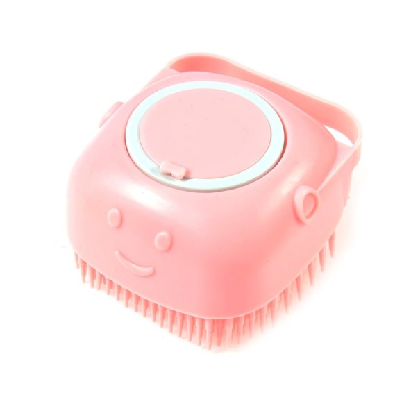 Massagebadebørste til kæledyr rosa