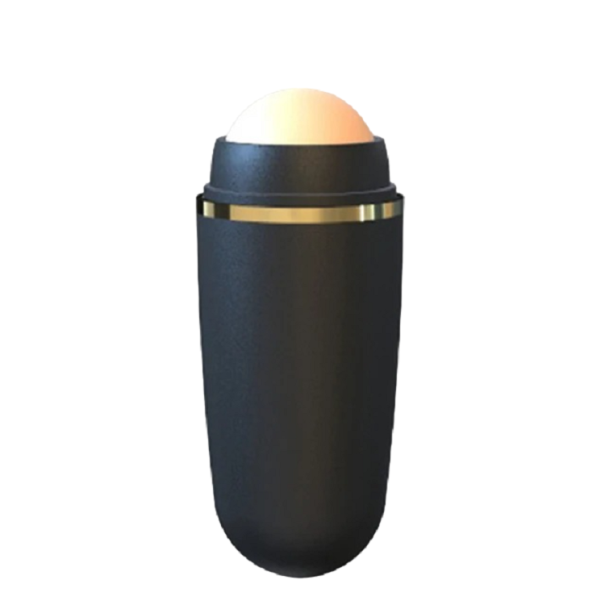 Massagebold til ansigtsolieabsorption Vulkanstensrulle til absorption af ansigtsolie Ansigtsporerenserulle 8 x 3 cm sort