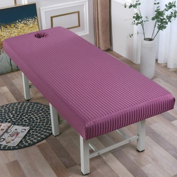 Massageliege Spannbettlaken 185x70 cm Elastischer Schonbezug SPA Wellness Kosmetik Hygienisches atmungsaktives Material weinrot