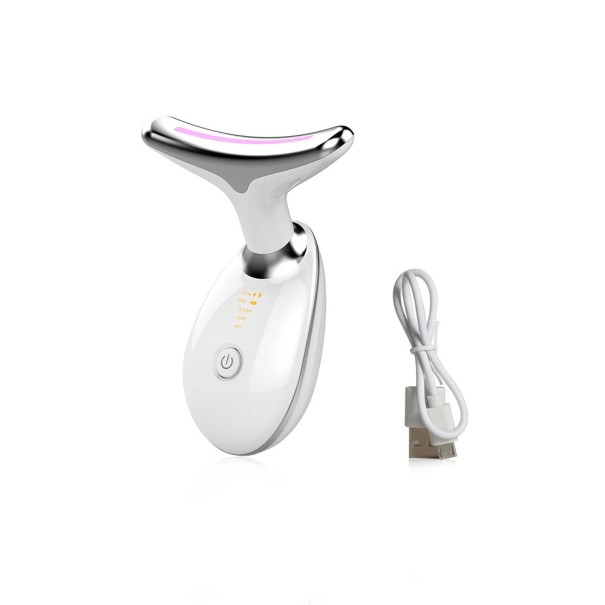 Massager med rød lysterapi Multifunktionel massageenhed Højfrekvent vibration 3 tilstande Rød blå grøn lys USB-opladning 1