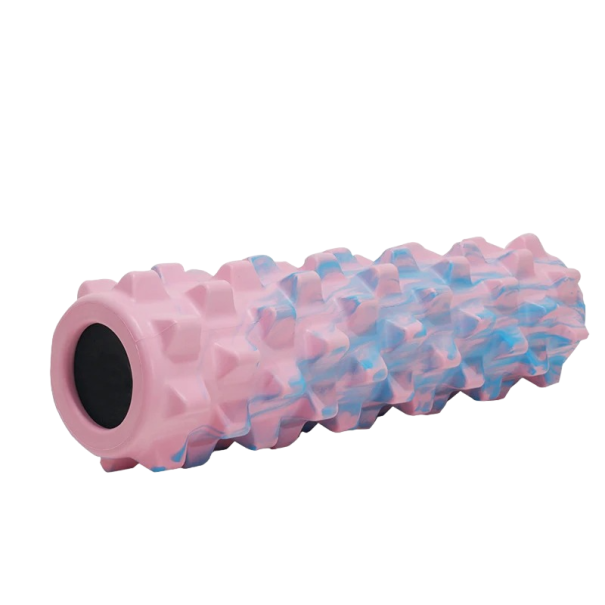 Massagerolle zur Muskelentspannung, langlebige Schaumstoffrolle für myofasziale Massagerolle für Übungen zur Muskeldehnung und Regeneration, Rolle 45 x 12,5 cm rosa