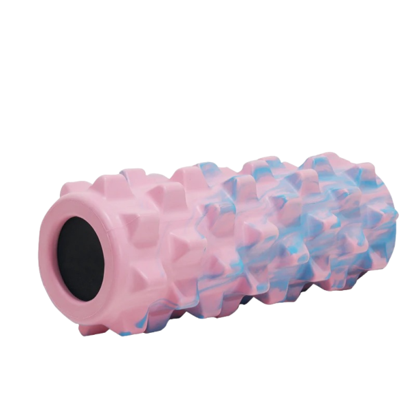 Massagerulle til muskelafslapning Holdbar skumrulle til myofascial massage Træningsrulle Muskelstræk- og regenereringsrulle 33 x 12,5 cm rosa