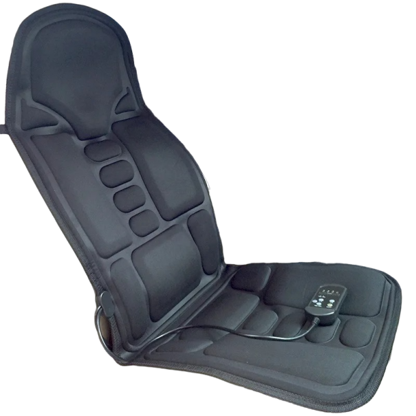 Massagevarmepude med kontrol Opvarmet massagestøtte 114 x 49 cm Velegnet til bil eller kontor Vibrerende pude Lindrer rygsmerter 1