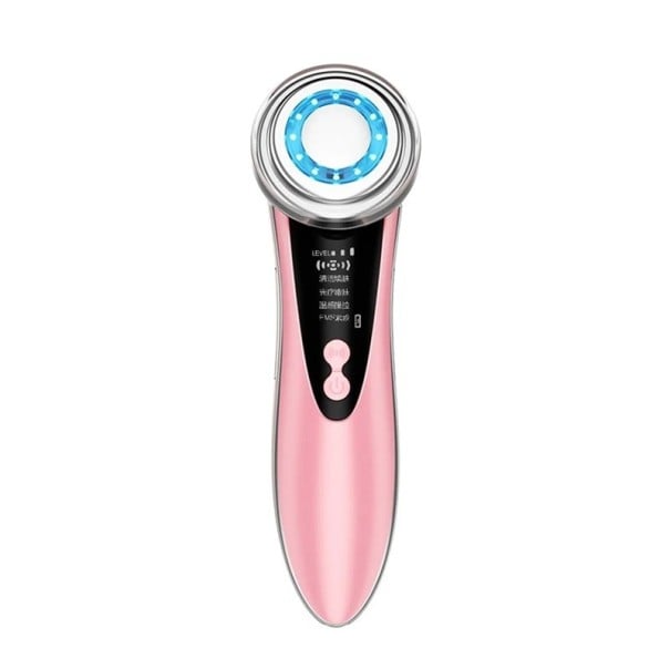 Masseur facial sans fil 17x5x5,1 cm Thérapie photonique ultra-légère pour le rajeunissement de la peau Soins de la peau pour femmes et hommes rose