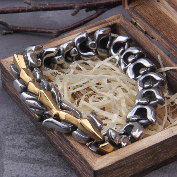 Massives Herrenarmband mit einem Drachen 21 cm 4