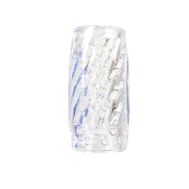 Masturbador masculino de silicona de 9 x 3 cm con interior realista, embalaje discreto. 1