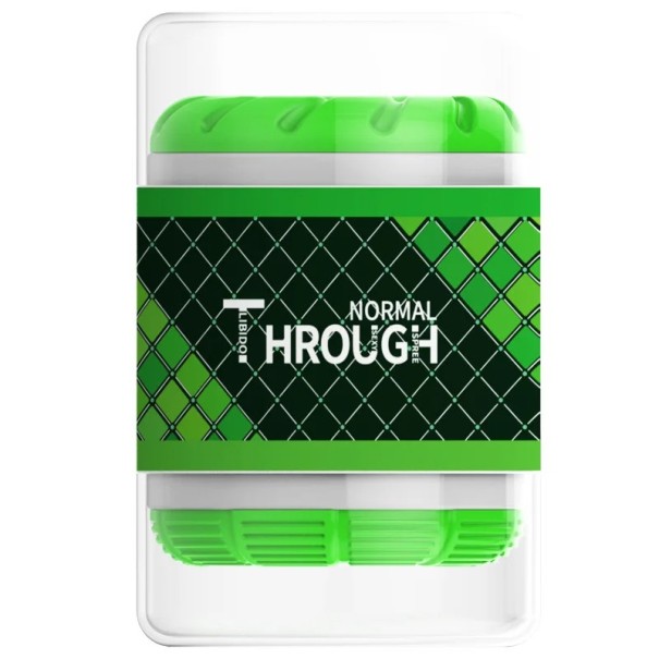 Masturbateur mini en silicone pour homme 11x7 cm avec intérieur réaliste pour stimulation manuelle, surface douce, emballage discret vert