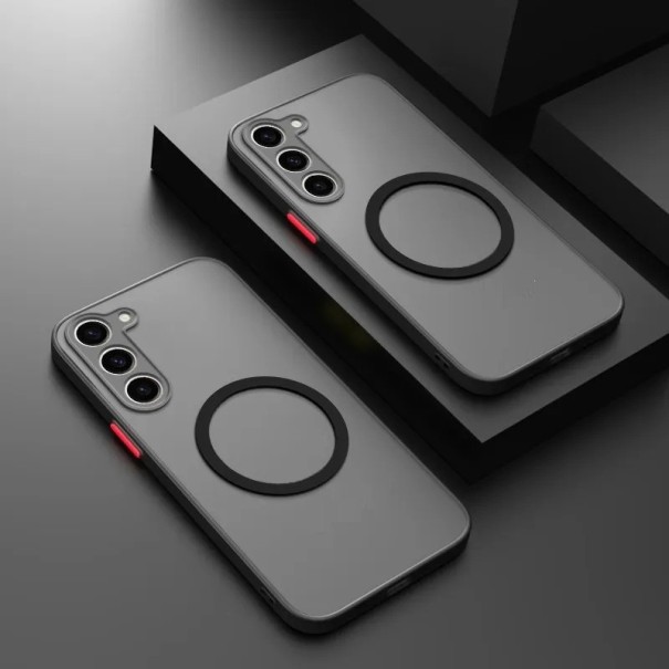 Mat beskyttende cover med MagSafe-understøttelse til Samsung Galaxy S23 sort
