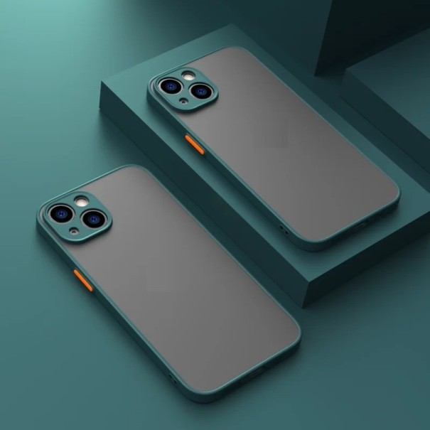 Mat beskyttende cover til iPhone 15 Plus grøn