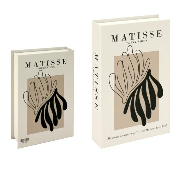 Matisse The Cut-Outs Hamis könyv dekoráció Neotevárható könyv utánzat Bézs művészi dizájn Modern lakberendezési kiegészítő 1