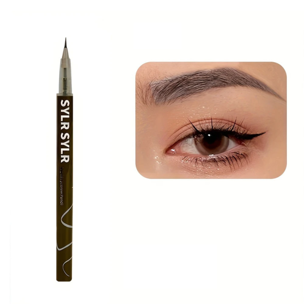 Matita per sopracciglia ultra fine e waterproof 0,008 mm Make-up a lunga durata Resistente al sudore e alle sbavature 12,5 x 0,8 cm Matita precisa ad alta pigmentazione nero