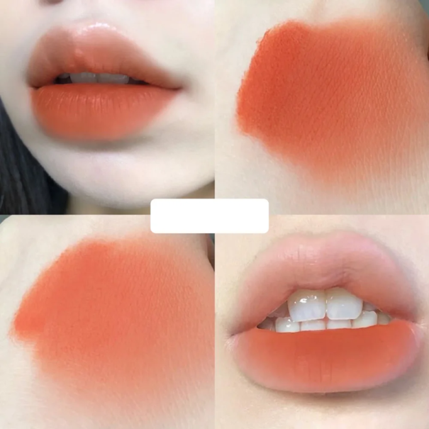 Matná tekutá rúž na prívesku v tvare zajačika Originálny kozmetický doplnok Dlhodobá farba Roztomilý darček pre ženy Orange