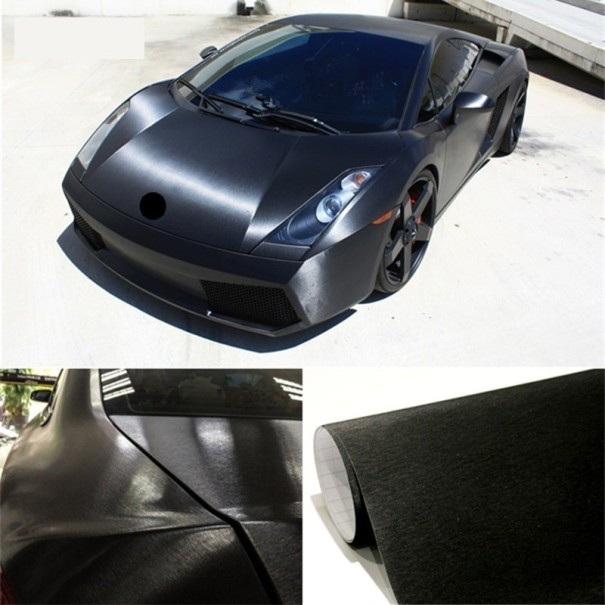 Matná vinylová fólia na auto čierna 2