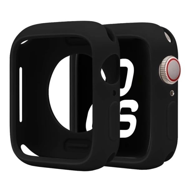 Matné pouzdro rámečku pro Apple Watch 38 mm Series 3 2 1 Měkký silikonový nárazník ochranný kryt iWatch odolný obal příslušenství černá