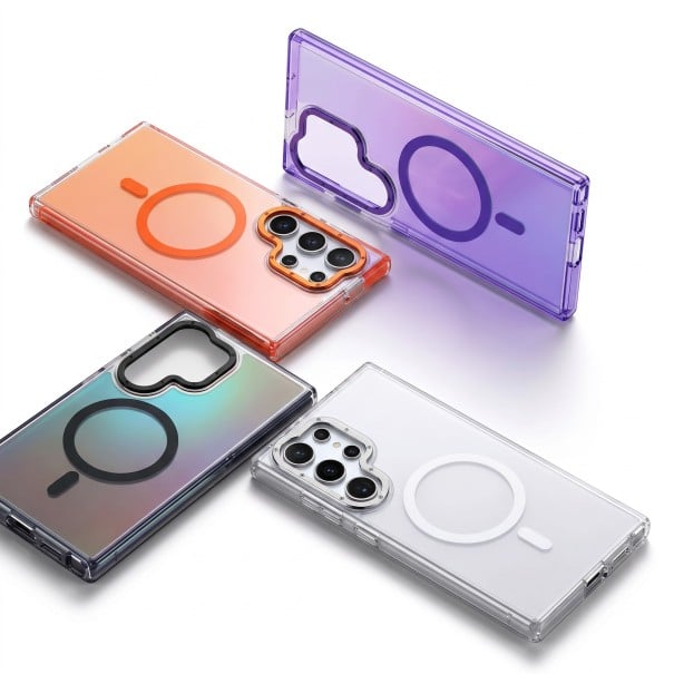 Matný magnetický kryt na Samsung Galaxy A24 S podporou bezdrôtového nabíjania Priehľadné okraje Ochrana fotoaparátu Obal na mobil 1