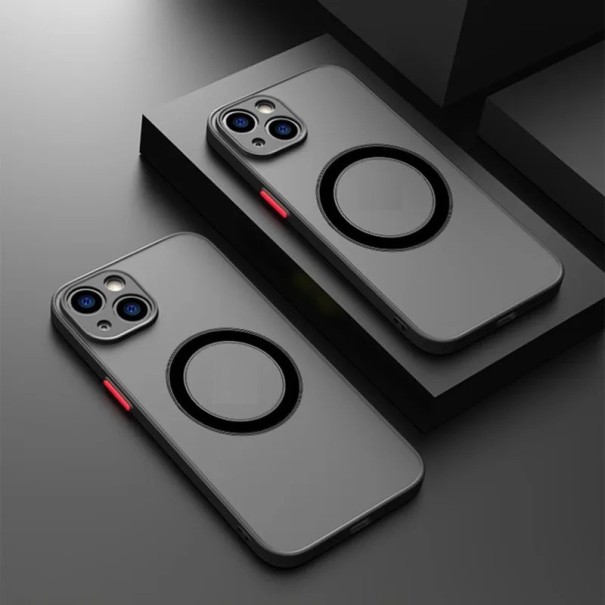 Matný ochranný kryt s podporou MagSafe na iPhone 15 Pro Max čierna