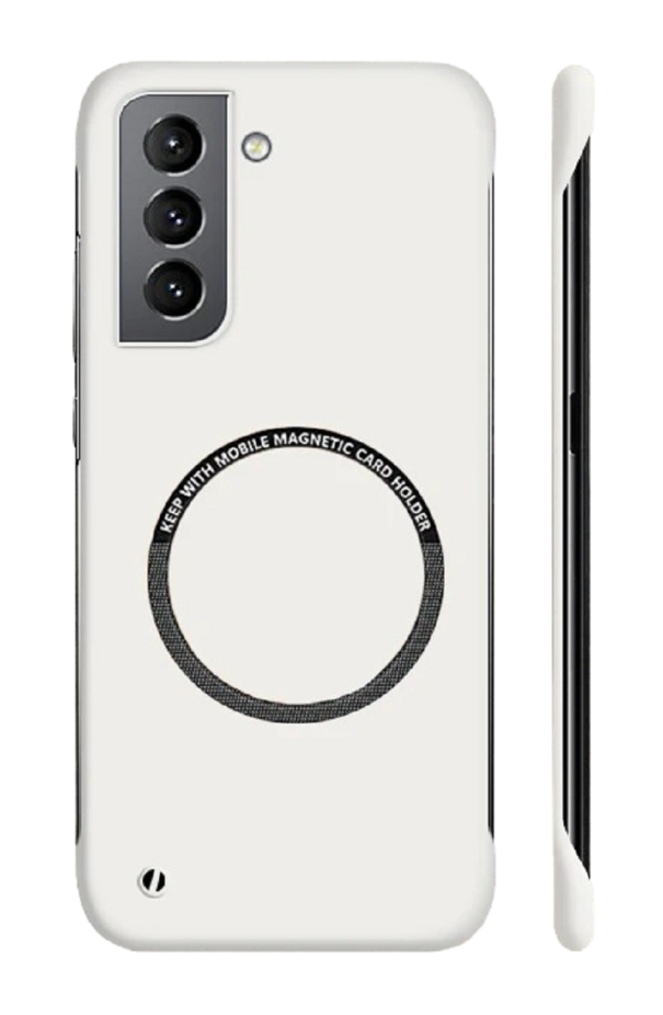 Matný ochranný kryt s podporou MagSafe pre Samsung Galaxy S23 biela
