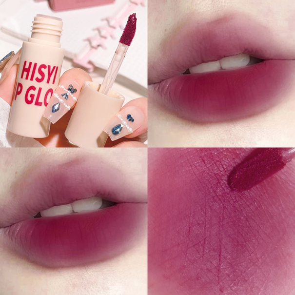 Matný sametový lesk na rty Dlouhotrvající tekutá rtěnka Jemná textura Hydratační efekt Odolný make-up Kosmetika pro každodenní líčení 6