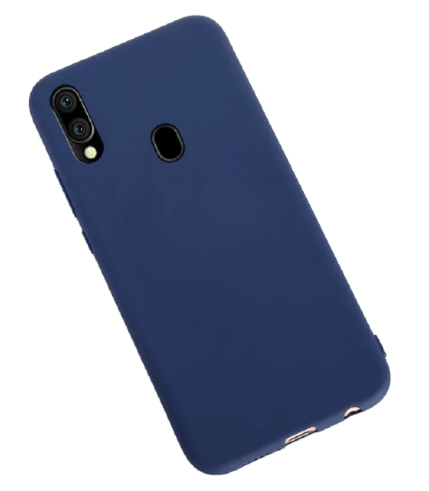 Matt szilikon borítás Samsung Galaxy A10e telefonhoz sötétkék