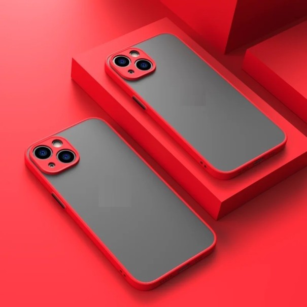 Matt védőburkolat iPhone 15 Pro Max készülékhez piros