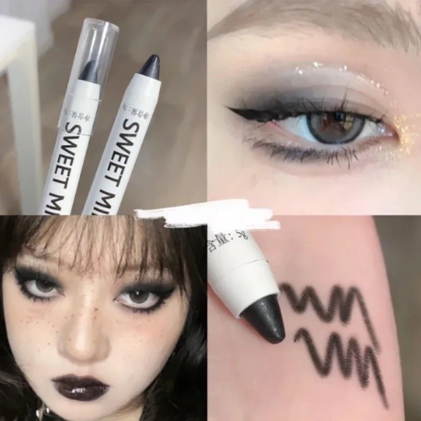 Matte eyeliners Glitter oogschaduw Verhelderende eyelinerpotlood Black Matte