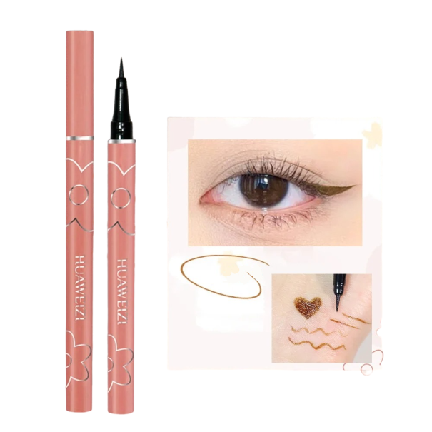 Matter flüssiger Eyeliner. Wasserfester Augenstift hellbraun