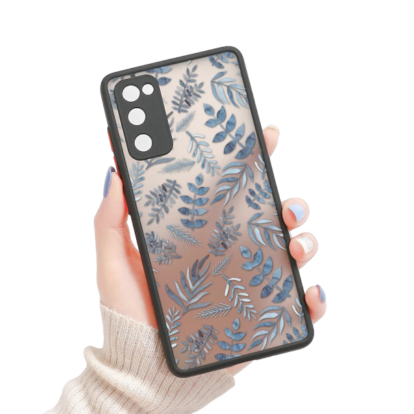 Mattes transparentes Cover mit Blattmotiv für Samsung Galaxy S20 FE 2022 1