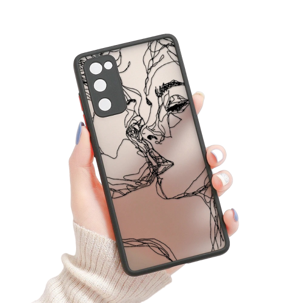 Mattes, transparentes Cover mit Kuss-Motiv für das Samsung Galaxy S22 Ultra 1