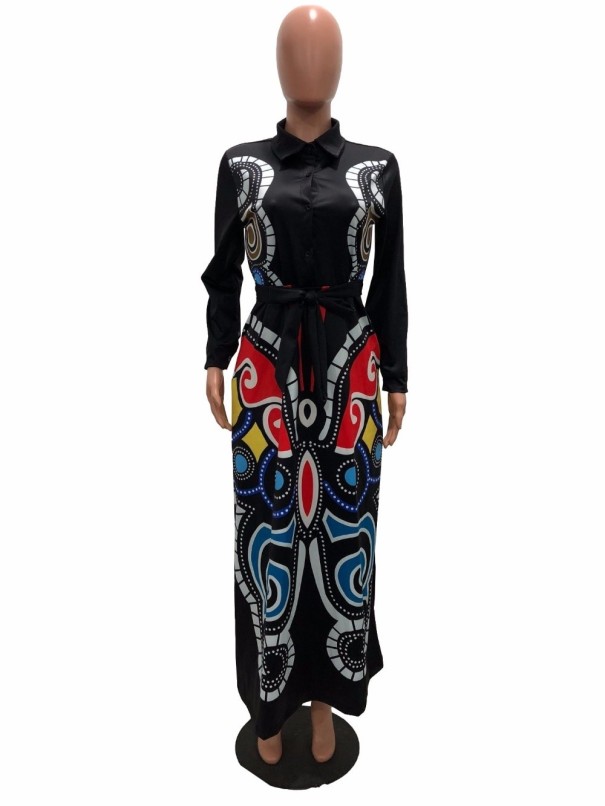 Maxi-Hemdkleid schwarz L