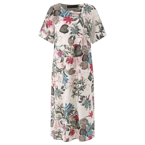 Maxi-jurk van katoen met bloemen