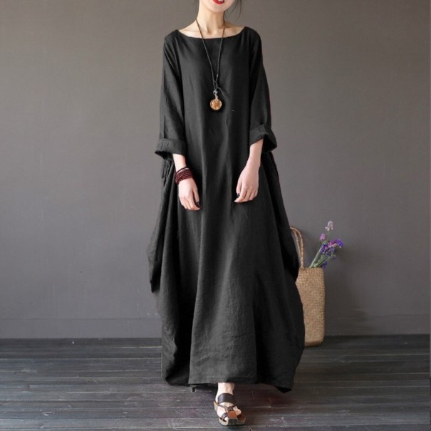 Maxi šaty nadměrné velikosti černá 3XL