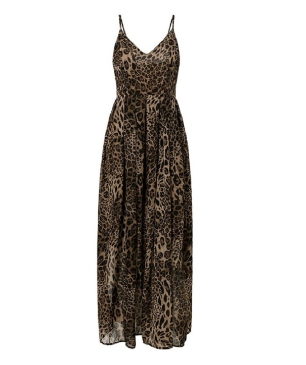 Maxi šaty s leopardím vzorem M