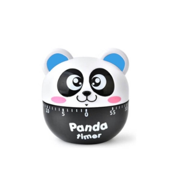 Mechanical Timer in the Shape of a Panda blue