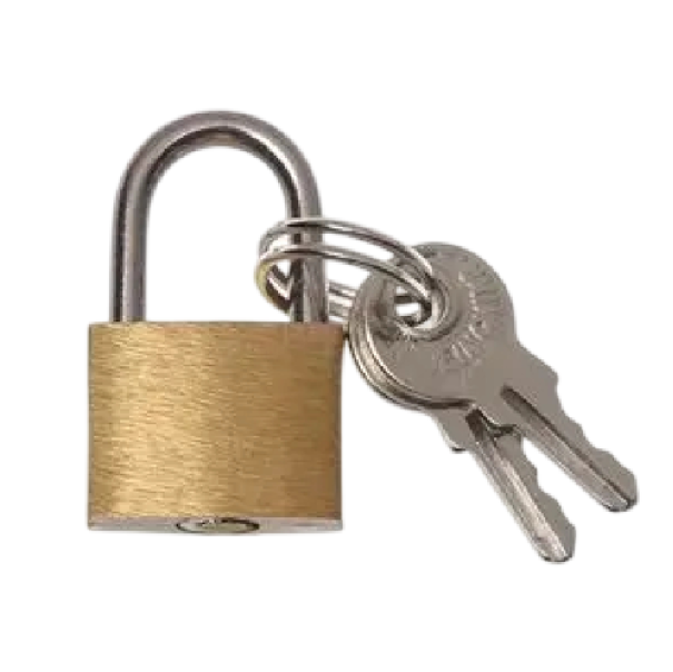 Měděný visací zámek 31 x 20 mm se 3 klíči kovový třmen 3 mm zlatý bezpečnostní zámek na zavazadla skříňky batohy 1