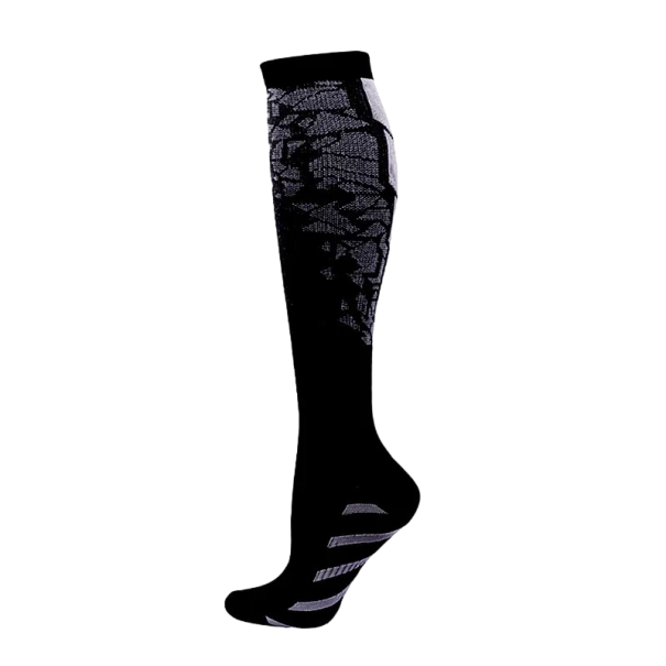 Medias de compresión contra varices Medias de compresión de algodón hasta la rodilla para deporte Contra varices V304 gris oscuro 41-45