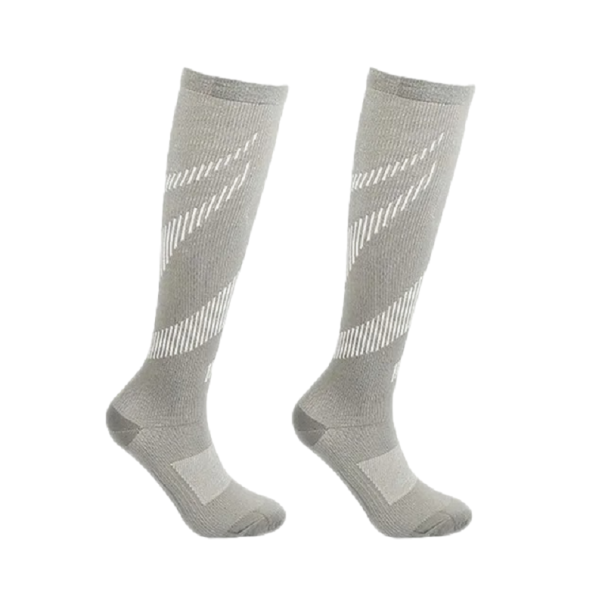Medias de compresión contra varices Medias de compresión de algodón hasta la rodilla para deporte Contra varices V307 gris 35-41