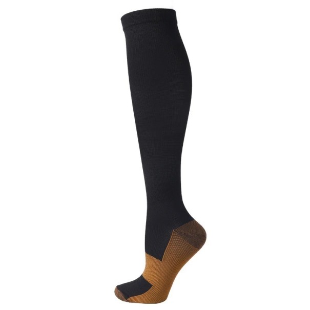 Medias de compresión contra varices Medias de compresión hasta la rodilla para deporte Adecuadas para viajes V310 negro 40-45