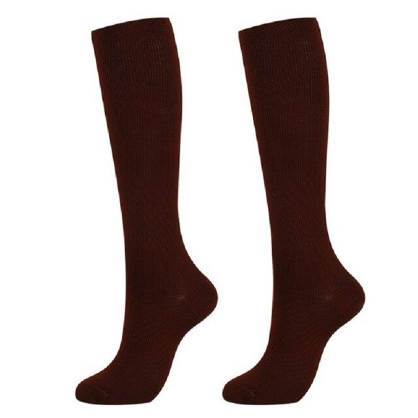 Medias de compresión hasta la rodilla T826 café L/XL