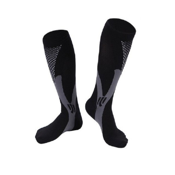Medias de compresión hasta la rodilla T832 negro S/M
