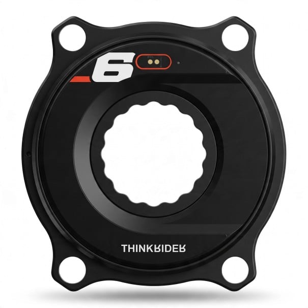 Medidor de potência Thinkrider PP6 Wattmetr em pavão de pedaleira Quatro braços para coroas Conector de carregamento Preto Para treino de ciclismo 1
