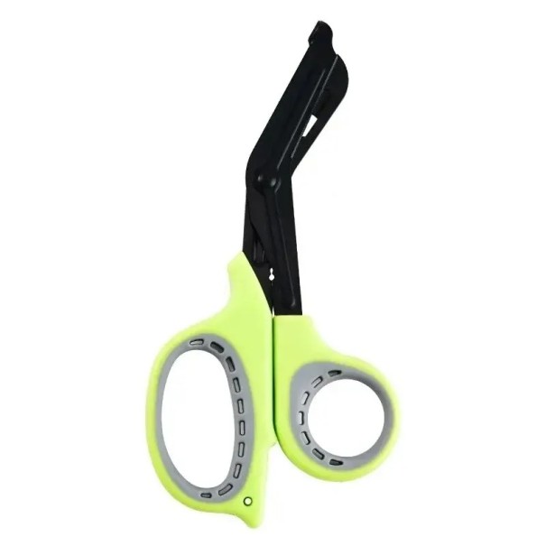 Medische schaar met gebogen blad Roestvrijstalen medische verbandschaar Professionele eerste hulp Gemakkelijk knippen van materialen groen