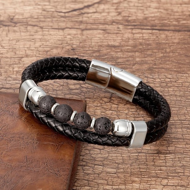 Mehrschichtiges Armband mit Perlen 23 cm 1