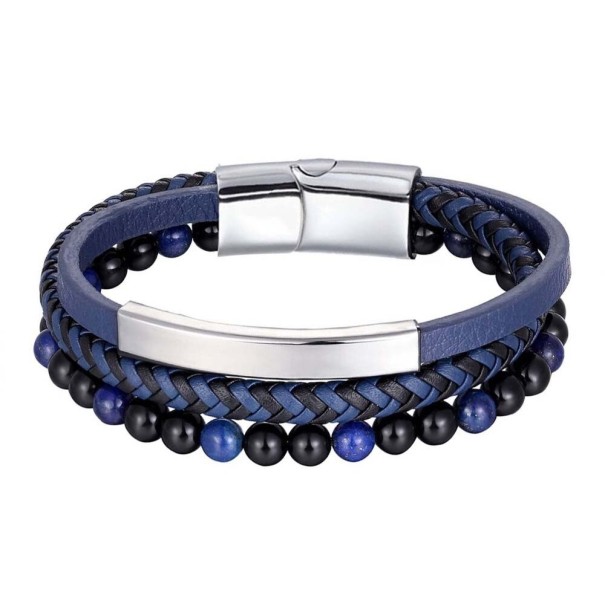 Mehrschichtiges Herrenarmband H520 18,5 cm 5