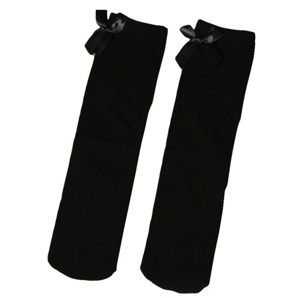 Meias altas para meninas com laço 1