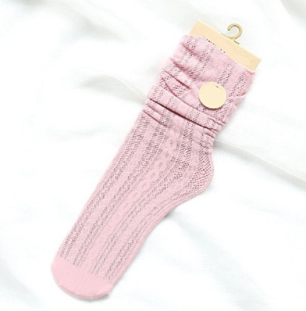 Meias de moda femininas rosa claro