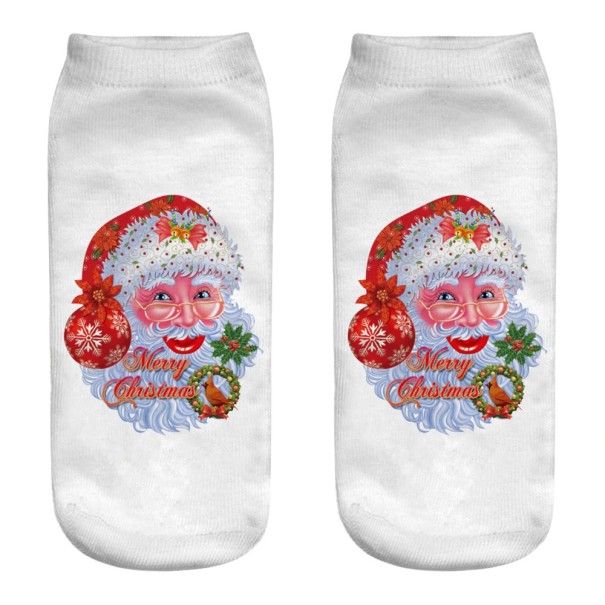 Meias de Natal para Senhora com Impressão 3D do Pai Natal 4